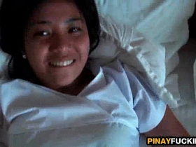 Two Asian Amateurs Blow And Fuck A White Guy