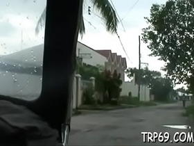 Drilling a bald asian wet crack