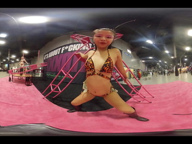 Asian Stripper gives me body tour for EXXXotica NJ 2021 in 360 Degree VR