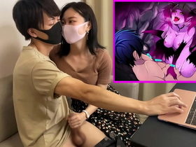 エロゲー実況してたら彼女に手コキされてゲーム中にセックスしちゃいました。。