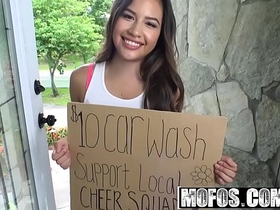 Mofos - Pervs On Patrol - Teen Spinners Wet T-Shirt Car Wash starring Zaya Cassidy