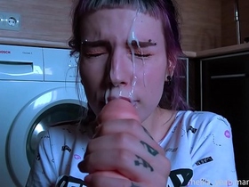 Amateur girl teen tattooed fuck dildo roleplay Hellia Yeah get's cum on face