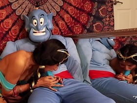 SLUTTY DISNEY PRINCESS FUCKS HERSELF WITH MAGIC LAMP