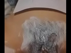 Nair Cleaning Hairy Asian Cunt